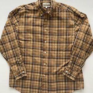 Turnbury Signature Twill Men’s Long Sleeve Plaid Button-Down Shirt L